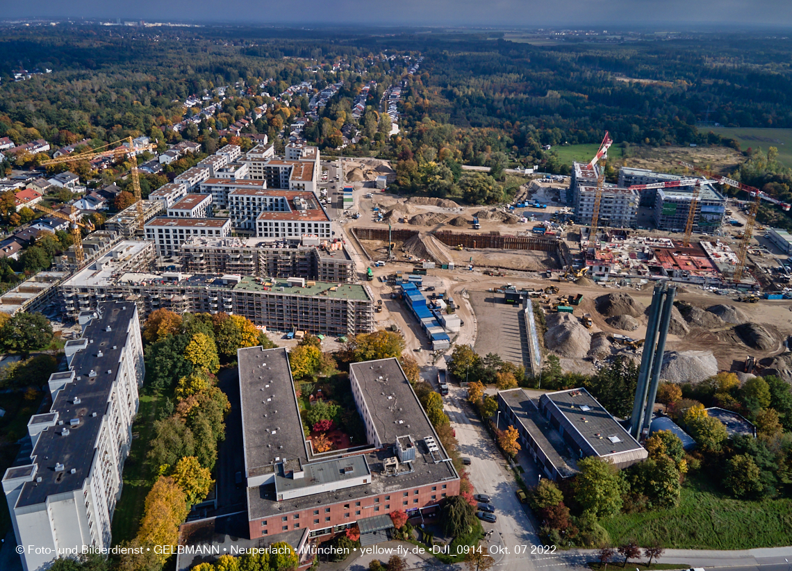 13.10.2022 - Baustelle Alexisquartier und Pandion Verde in Neuperlach